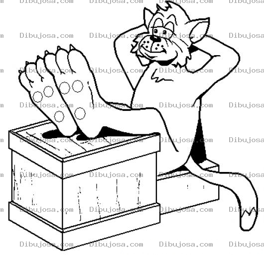 Dibujo para colorear Dibujo De Gato Descansando Para Pintar Y Colorear