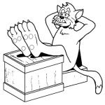 Dibujo para colorear Dibujo De Gato Descansando Para Pintar Y Colorear