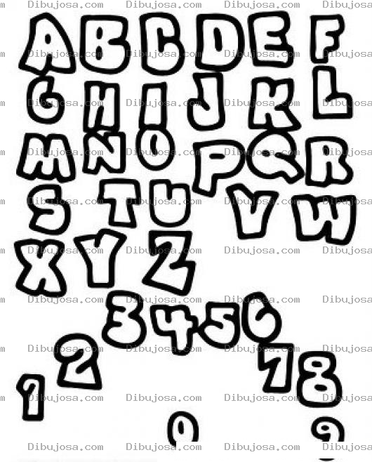 Dibujo para colorear El Abecedario Y Los Numeros Para Pintar Y Colorear