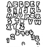 Dibujo para colorear El Abecedario Y Los Numeros Para Pintar Y Colorear