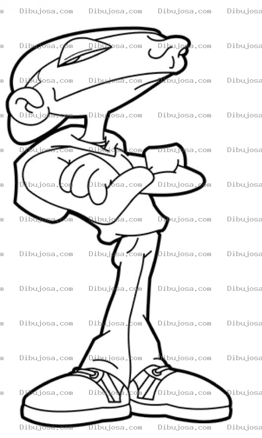 Dibujo para colorear Dibujo De Muchacho Orgulloso Y Creido Para Pintar Y Colorear