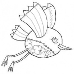 Dibujo para colorear Dibujo De Pajarito Redondito Y Gordito Para Colorear