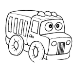 Dibujo para colorear Dibujo De Camion Con Ojos Para Colorear