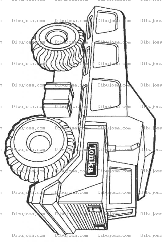 Dibujo para colorear Dibujo De Camion Tonka Para Colorear