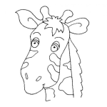 Dibujo para colorear Cara De Jirafa Para Colorear