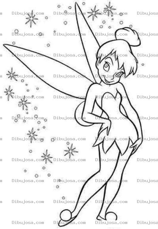 Dibujo para colorear Dibujo De Tinckle Bell Para Pintar Y Colorear A Tinkelbel
