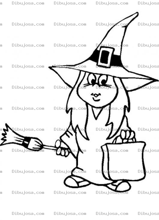 Dibujo para colorear Colorear Brujita