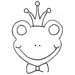 Dibujo para colorear Dibujo De Rana Con Corona Para Colorear Y Pintar