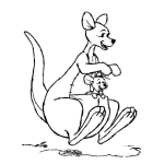 Dibujo para colorear Canguros De Winnie Pooh Para Pintar Y Colorear