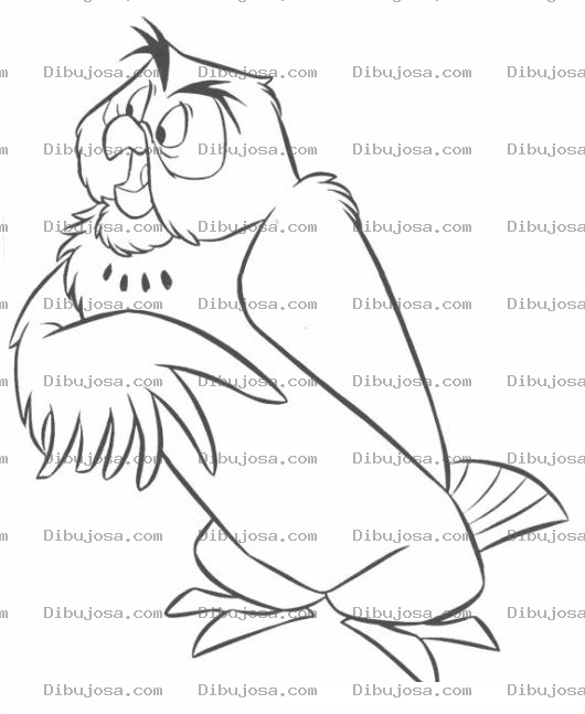 Dibujo para colorear Tecolote De Winidepu Para Pintar Y Colorear