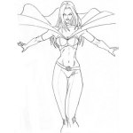 Dibujo para colorear Dibujo De Super Mujer Para Colorear