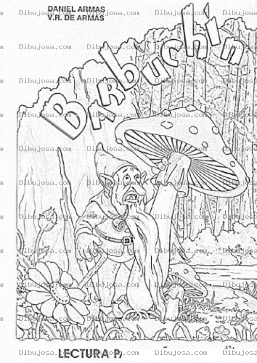Dibujo para colorear Dibujo De Barbuchin Para Pintar Y Colorear