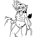 Dibujo para colorear Dibujo De La Mujer Elefanta Para Colorear