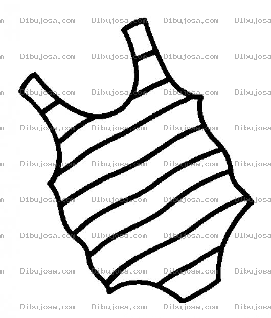 Dibujo para colorear Dibujo De Una Calzoneta De Una Pieza Para Pintar Y Colorear