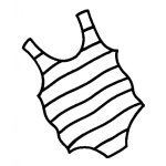 Dibujo para colorear Dibujo De Una Calzoneta De Una Pieza Para Pintar Y Colorear
