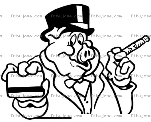 Dibujo para colorear Colorear Marrano Influyente