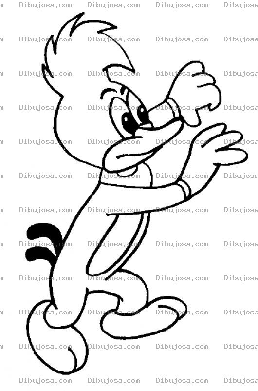 Dibujo para colorear Dibujo De Loquillo Pajaro Loco Para Pintar Y Colorear