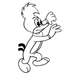 Dibujo para colorear Dibujo De Loquillo Pajaro Loco Para Pintar Y Colorear