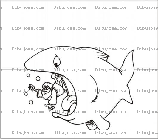 Dibujo para colorear Jonas Y El Pez Para Pintar Y Colorear A Jonas Y La Ballena Dibujo De Jonas Siendo Tragado
