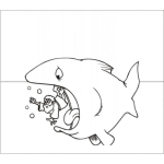Dibujo para colorear Jonas Y El Pez Para Pintar Y Colorear A Jonas Y La Ballena Dibujo De Jonas Siendo Tragado