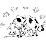 Dibujo para colorear Vacas Para Pintar Y Colorear