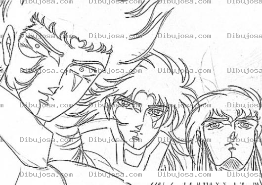 Dibujo para colorear Caballeros Del Zodiaco Para Pintar Y Colorear Caballeros Zodiaco