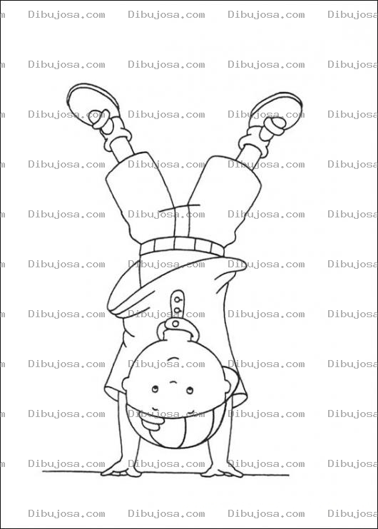 Dibujo para colorear Caillo de Cabeza para Pintar