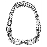 Dibujo para colorear Dientes De Tiburon Para Colorear Mandibula Del Tiburon Dientesdetiburon