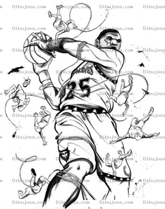 Dibujo para colorear Dibujos De Nba Para Pintar Y Colorear