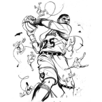 Dibujo para colorear Dibujos De Nba Para Pintar Y Colorear