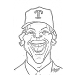 Dibujo para colorear Alex Rodriguez En Dibujo Para Pintar Y Colorear
