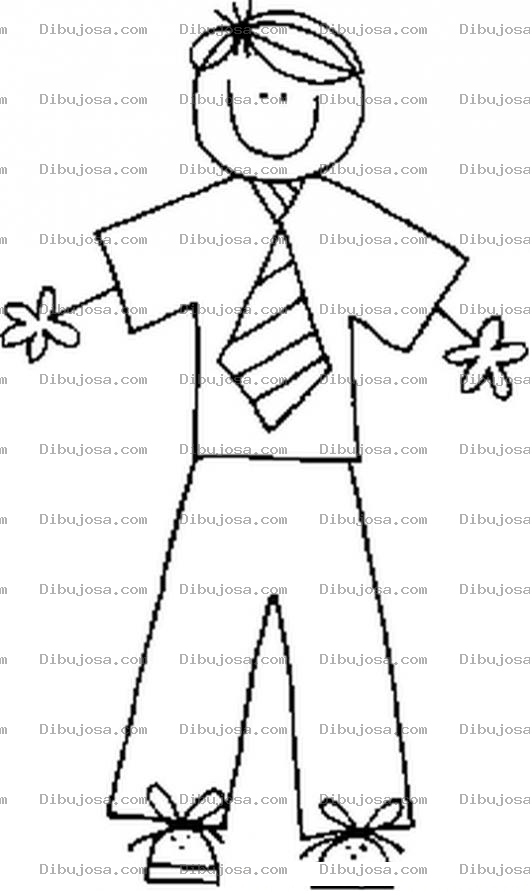 Dibujo para colorear Colorear Papa Con Corbata