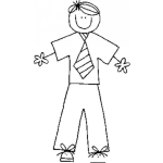 Dibujo para colorear Colorear Papa Con Corbata