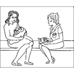 Dibujo para colorear Dibujo De Una Doctora Pediatra Para Pintar Y Colorear