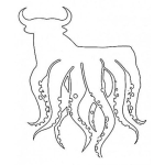 Dibujo para colorear Toro Pulpo Para Pintar Y Colorear Dibujo De Un Toropulpo Con Tentaculos De Bulloctopus