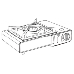 Dibujo para colorear Colorear Estufa De Gas Portatil Dibujo De Cocineta De Una Hornilla Para Pintar