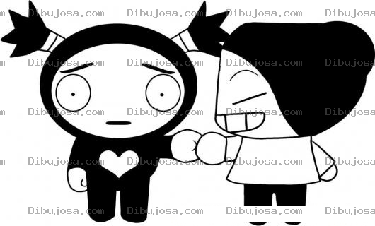 Dibujo para colorear Puca y su enamorado