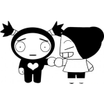 Dibujo para colorear Puca y su enamorado