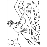 Dibujo para colorear colorear a barbapapa como camello