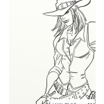 Dibujo para colorear Colorear Chica Vaquera Dibujo De Vaquerita Sexi Para Imprimir Y Pintarpara