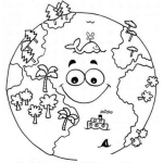 Dibujo para colorear Planeta Ecologico Para Colorear Dibujo De Ecologia