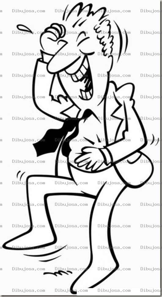 Dibujo para colorear Dibujo De Hombre Riendo A Carcajadas Muriendose De La Risa Para Colorear Ejecutivo Muerto De Risa Riendose Fuerte