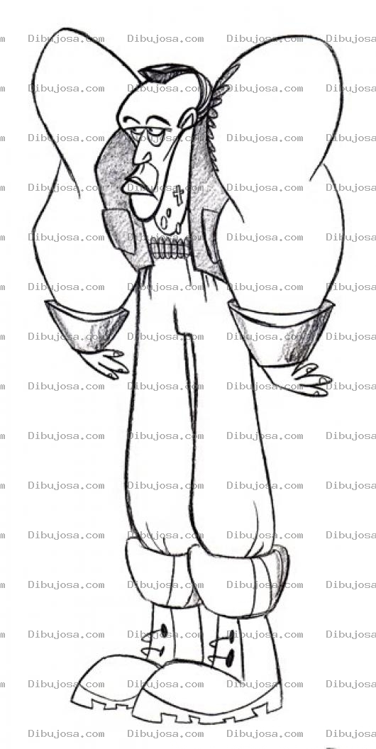 Dibujo para colorear Dibujo De Hombre De Hombros Grandes Para Pintar Y Colorear