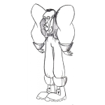 Dibujo para colorear Dibujo De Hombre De Hombros Grandes Para Pintar Y Colorear