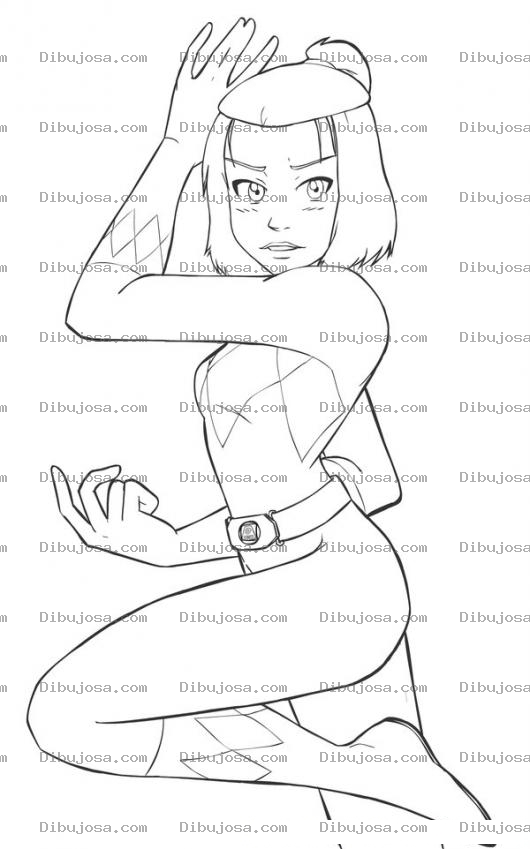 Dibujo para colorear Dibujo De Chica Super Heroe Para Colorear