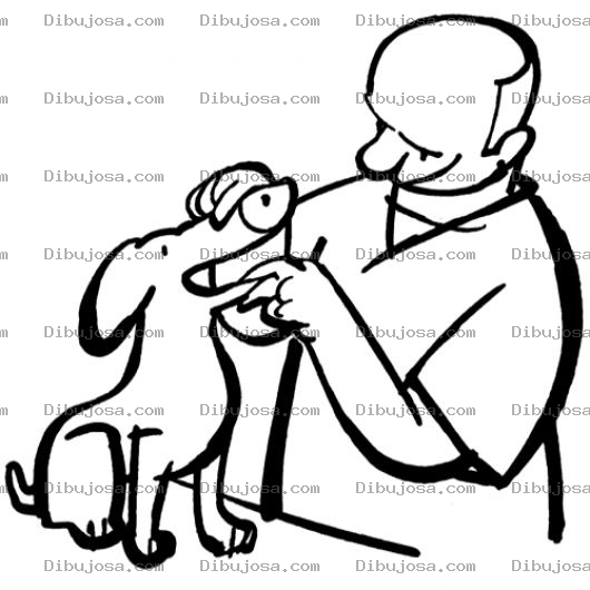Dibujo para colorear Dibujo De Veterinario Revisando Los Dientes De Un Perro Para Colorear