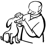 Dibujo para colorear Dibujo De Veterinario Revisando Los Dientes De Un Perro Para Colorear