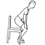 Dibujo para colorear Dibujo De Hombre Sentandose O Parandose De Una Silla Para Pintar Y Colorear