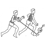 Dibujo para colorear Rebotando Pelota De Basquetbol Dibujo Para Pintar Y Colorear