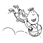 Dibujo para colorear Jugados Volando Con Pelota De Basketball Para Colorear